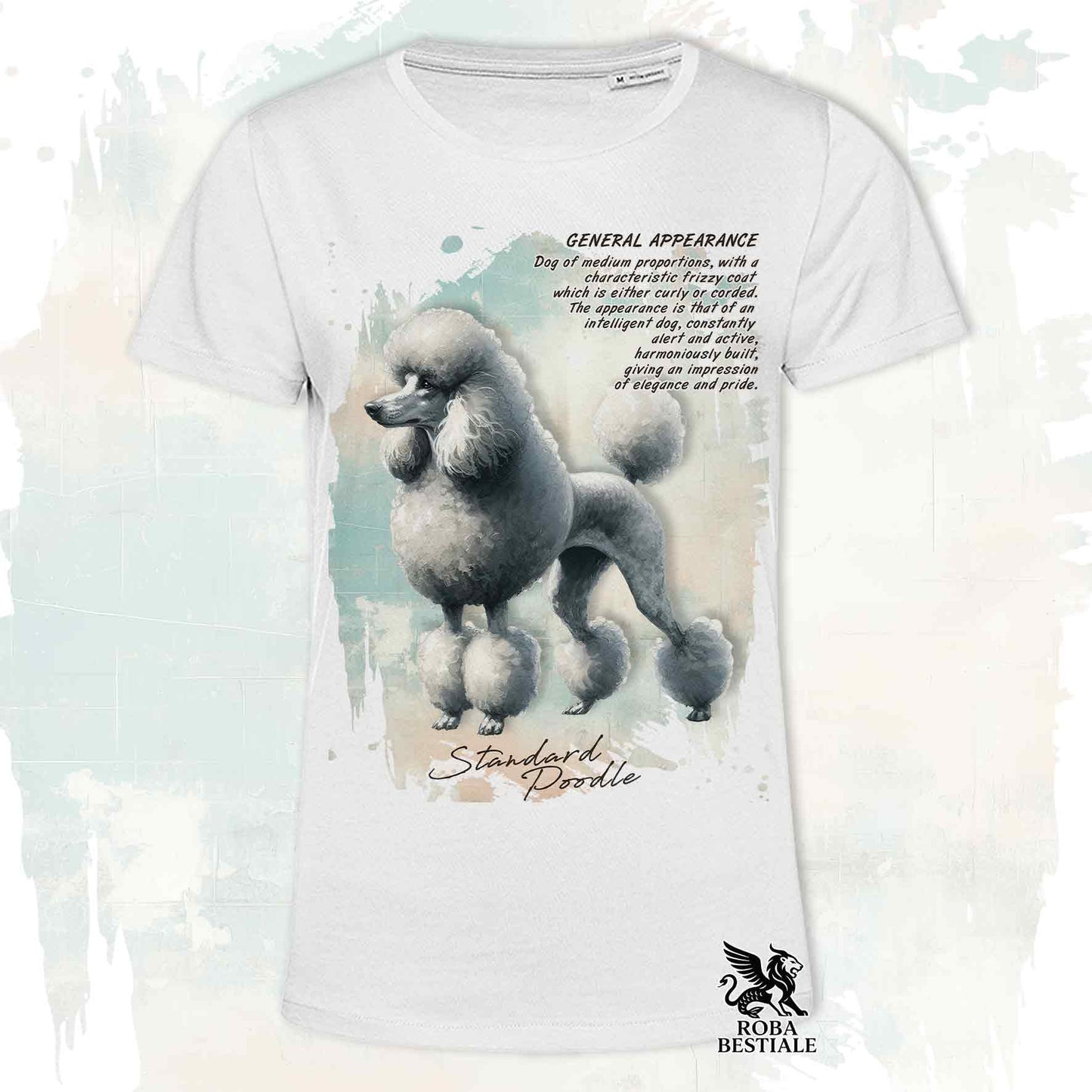 T-Shirt APPEARANCE - BARBONE Grande Mole Grigio Argento - Bianca o Beige, da Uomo o da Donna - dalla XS alla 5XL