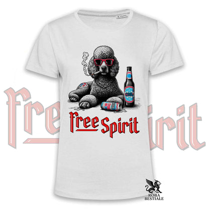 T-shirt FREE SPIRIT - GRAND BARBET Gris - Blanc ou Beige, Homme ou Femme - du XS au 5XL
