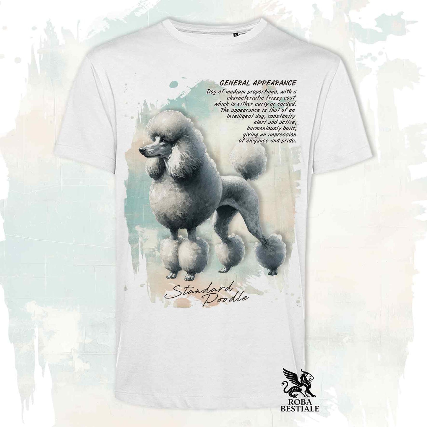T-Shirt APPEARANCE - BARBONE Grande Mole Grigio Argento - Bianca o Beige, da Uomo o da Donna - dalla XS alla 5XL