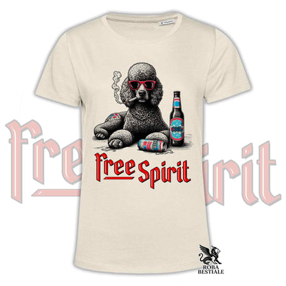 T-shirt FREE SPIRIT - GRAND BARBET Gris - Blanc ou Beige, Homme ou Femme - du XS au 5XL