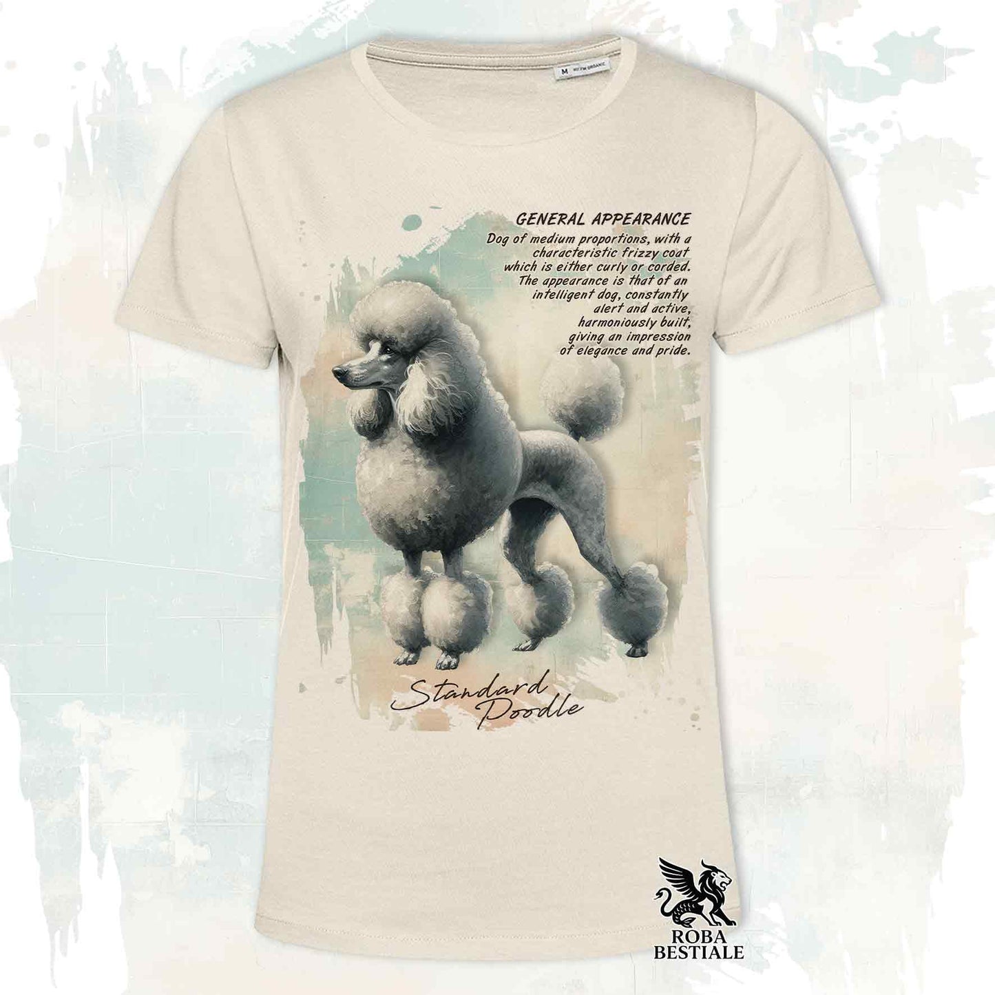 T-Shirt APPEARANCE - BARBONE Grande Mole Grigio Argento - Bianca o Beige, da Uomo o da Donna - dalla XS alla 5XL