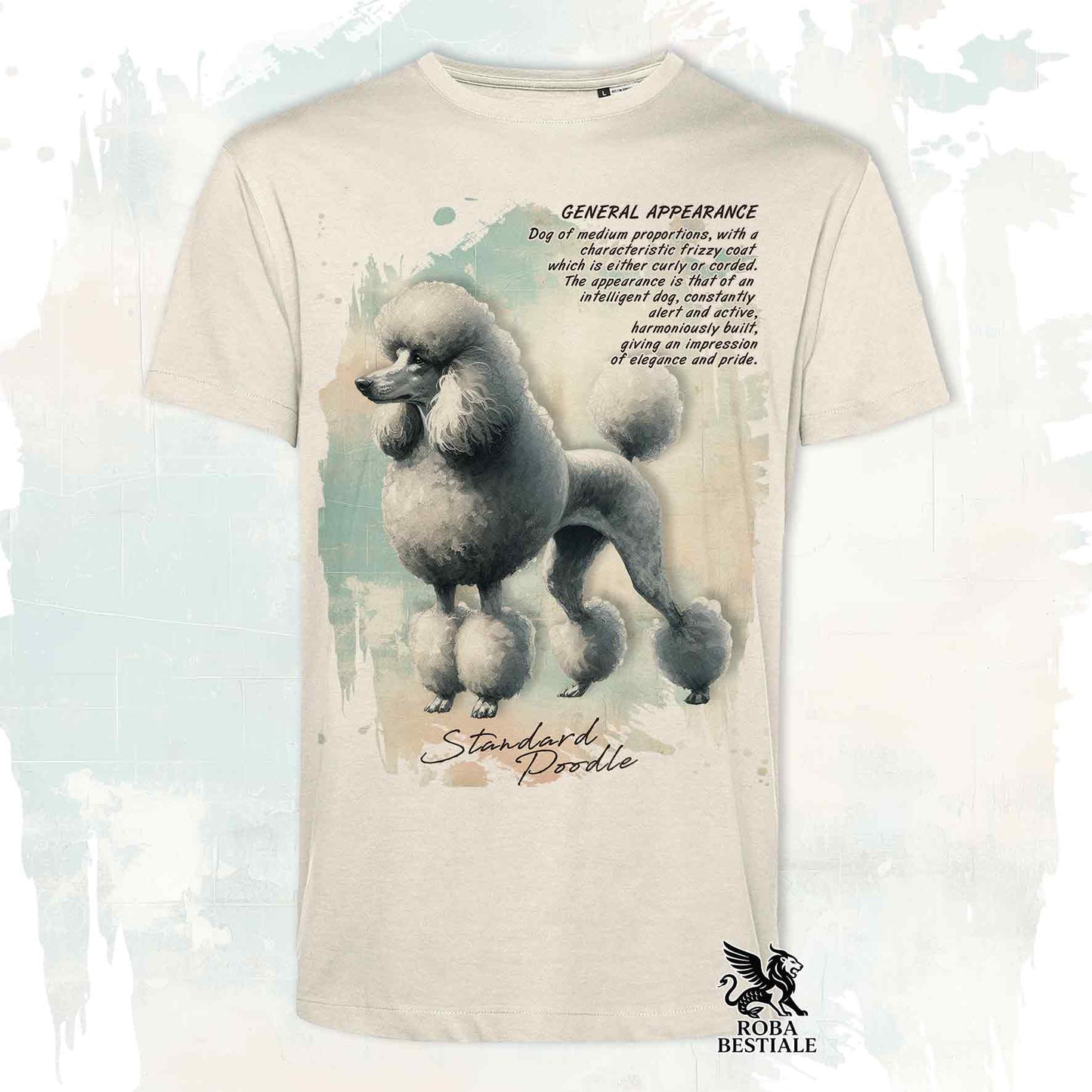 T-Shirt APPEARANCE - BARBONE Grande Mole Grigio Argento - Bianca o Beige, da Uomo o da Donna - dalla XS alla 5XL