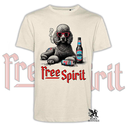 T-shirt FREE SPIRIT - GRAND BARBET Gris - Blanc ou Beige, Homme ou Femme - du XS au 5XL
