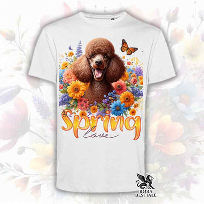 T-Shirt SPRING LOVE - BARBONE Grande Mole Marrone - Bianca o Beige, da Uomo o da Donna - dalla XS alla 5XL