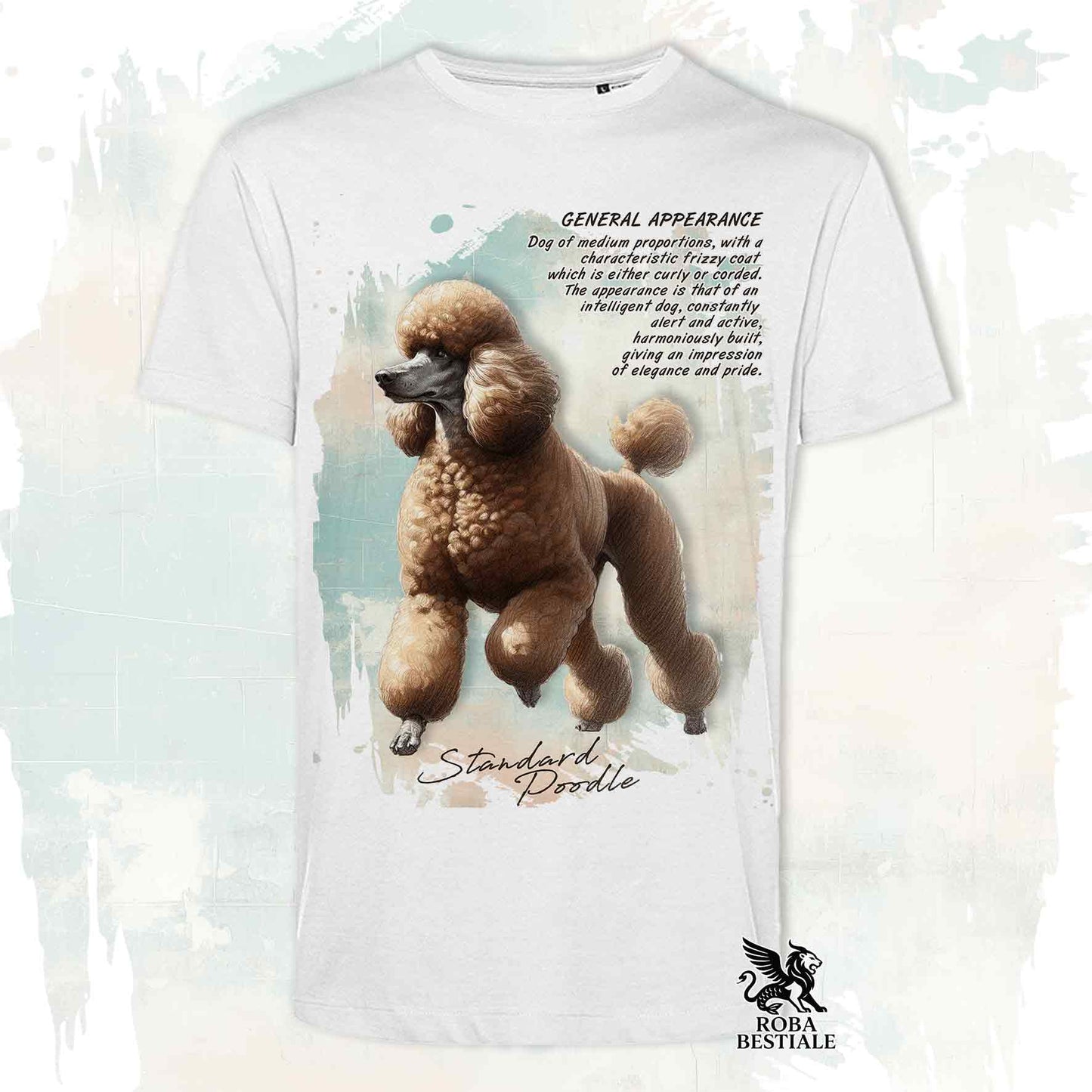 T-Shirt APPEARANCE - BARBONE Grande Mole Marrone - Bianca o Beige, da Uomo o da Donna - dalla XS alla 5XL