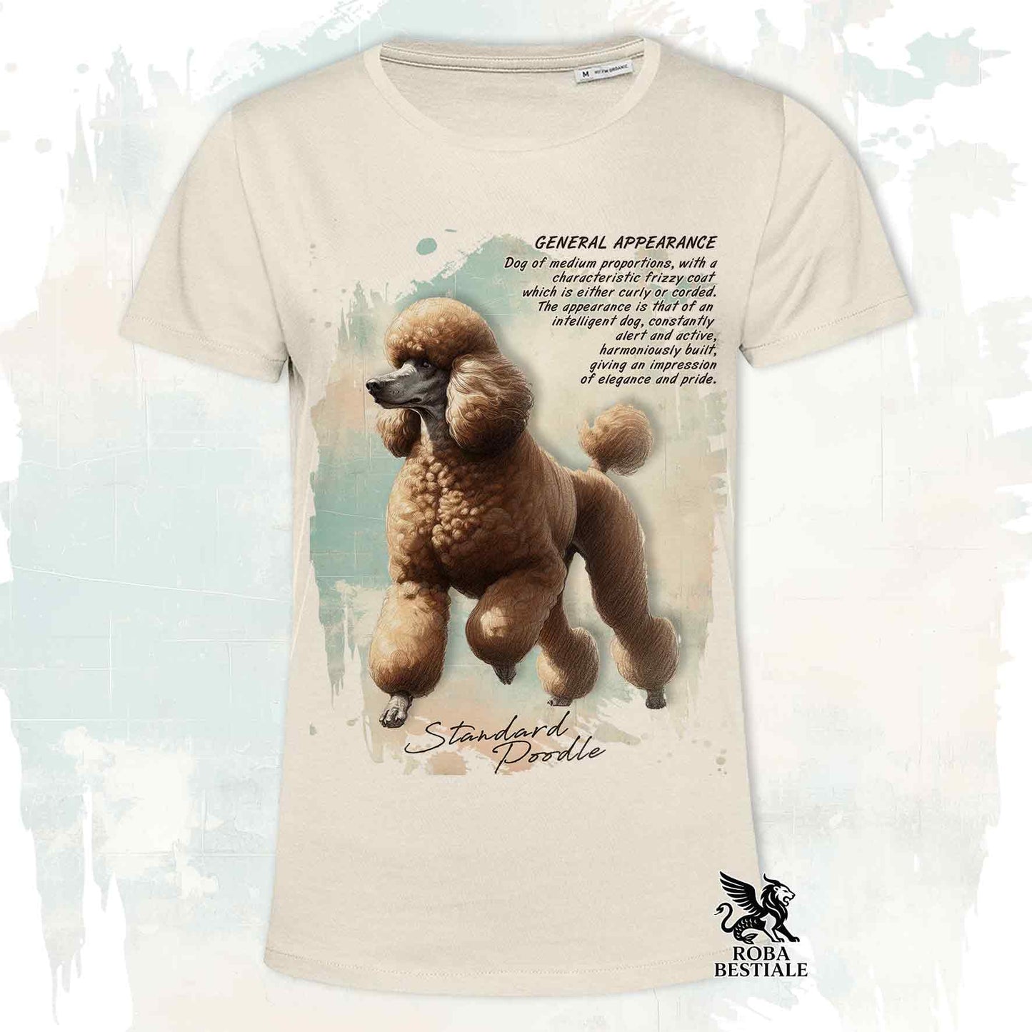 T-Shirt APPEARANCE - BARBONE Grande Mole Marrone - Bianca o Beige, da Uomo o da Donna - dalla XS alla 5XL