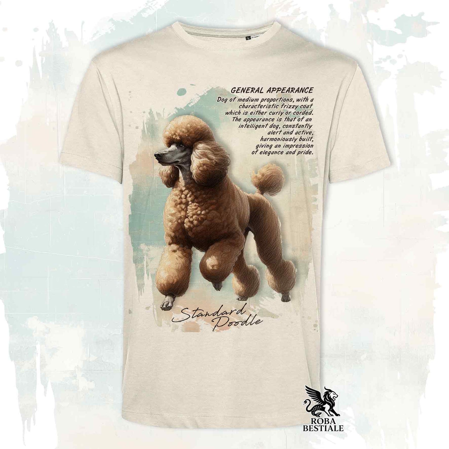 T-Shirt APPEARANCE - BARBONE Grande Mole Marrone - Bianca o Beige, da Uomo o da Donna - dalla XS alla 5XL