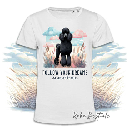 T-Shirt QUOTES "DREAM" - BARBONE Grande Mole Nero - Bianca, Uomo o Donna - dalla XS alla 5XL