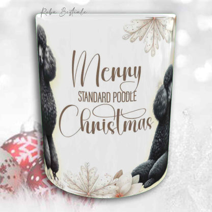 Tazza COZY WINTER - BARBONE Grande Mole Nero - In Ceramica, con manico color Oro - 330 ml