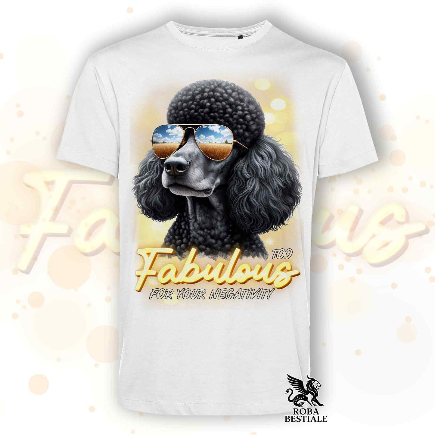 TOO FABULOUS T-Shirt - Big Black Mole POOD - White, Men or Women - XS to 5XL