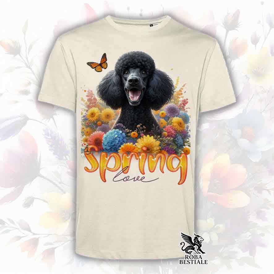 T-Shirt SPRING LOVE - BARBONE Grande Mole Nero - Bianca o Beige, da Uomo o da Donna - dalla XS alla 5XL