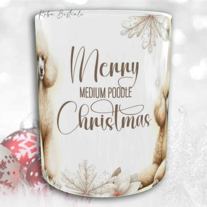 Tazza COZY WINTER - BARBONE Media Mole Fulvo - In Ceramica, con manico color Oro - 330 ml