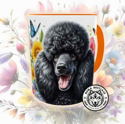 Tazza SPRING LOVE - BARBONE Grande Mole Nero - In Ceramica, 330 ml