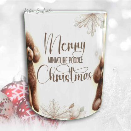 Tazza COZY WINTER - BARBONE Nano Marrone - In Ceramica, con manico color Oro - 330 ml