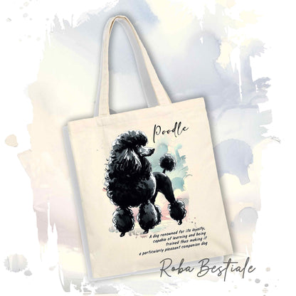 Shopper BEHAVIOR - BARBONE Nero - Standard FCI - Diversi colori disponibili, 100% Cotone