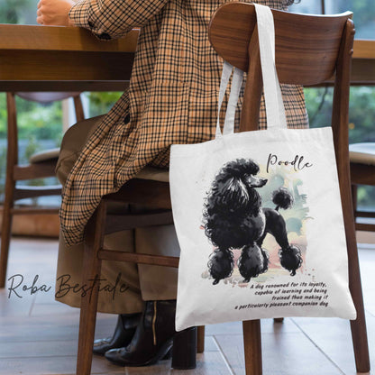 Shopper BEHAVIOR - BARBONE Nero - Standard FCI - Diversi colori disponibili, 100% Cotone