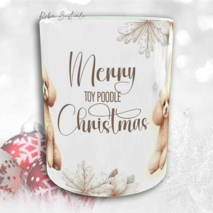 Tazza COZY WINTER - BARBONE Toy Fulvo - In Ceramica, con manico color Oro - 330 ml