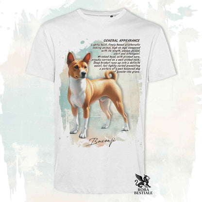 T-Shirt APPEARANCE - BASENJI Bianco Fulvo - Bianca o Beige, da Uomo o da Donna - dalla XS alla 5XL