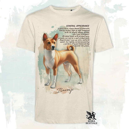 T-Shirt APPEARANCE - BASENJI Bianco Fulvo - Bianca o Beige, da Uomo o da Donna - dalla XS alla 5XL