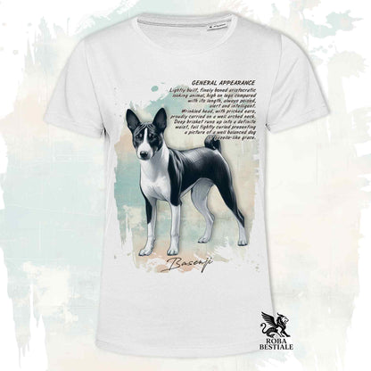 T-Shirt APPEARANCE - BASENJI Bianco e Nero - Bianca o Beige, da Uomo o da Donna - dalla XS alla 5XL