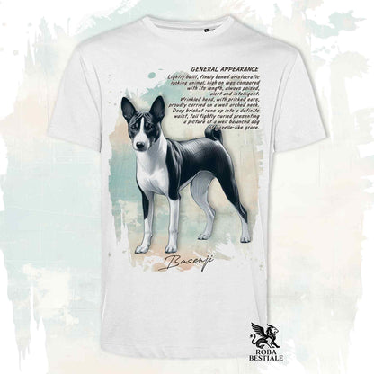 T-Shirt APPEARANCE - BASENJI Bianco e Nero - Bianca o Beige, da Uomo o da Donna - dalla XS alla 5XL