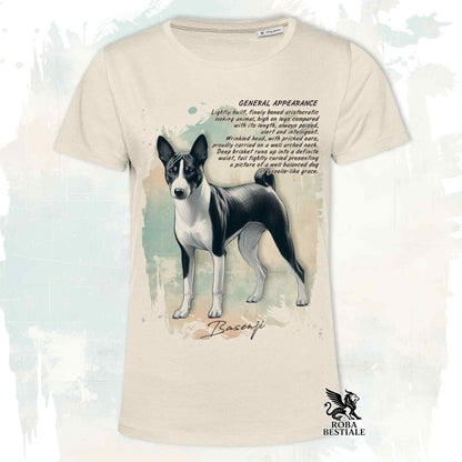 T-Shirt APPEARANCE - BASENJI Bianco e Nero - Bianca o Beige, da Uomo o da Donna - dalla XS alla 5XL