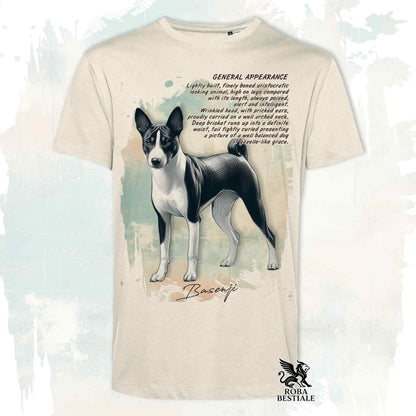 T-Shirt APPEARANCE - BASENJI Bianco e Nero - Bianca o Beige, da Uomo o da Donna - dalla XS alla 5XL