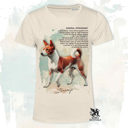 T-Shirt APPEARANCE - BASENJI Bianco e Rosso - Bianca o Beige, da Uomo o da Donna - dalla XS alla 5XL