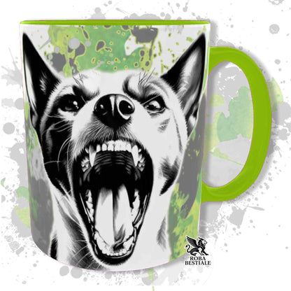 Tazza TOXIC - BASENJI - In Ceramica, manico e interno colorato - 330 ml