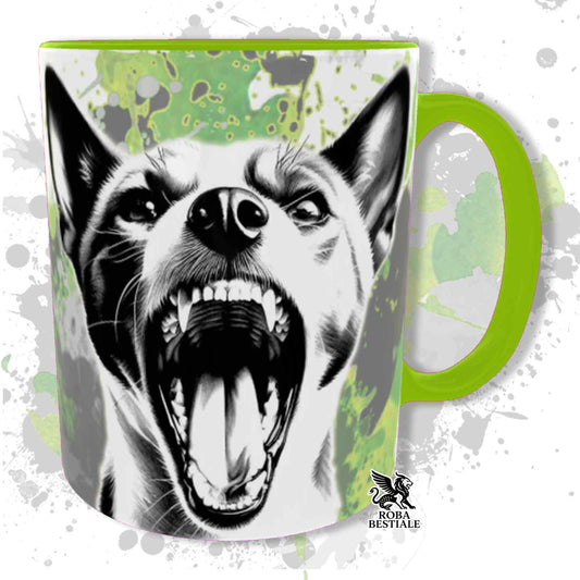 Tazza TOXIC - BASENJI - In Ceramica, manico e interno colorato - 330 ml
