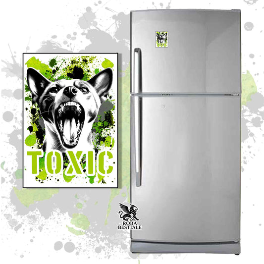 Calamita TOXIC - BASENJI - in MDF - 7x5 cm