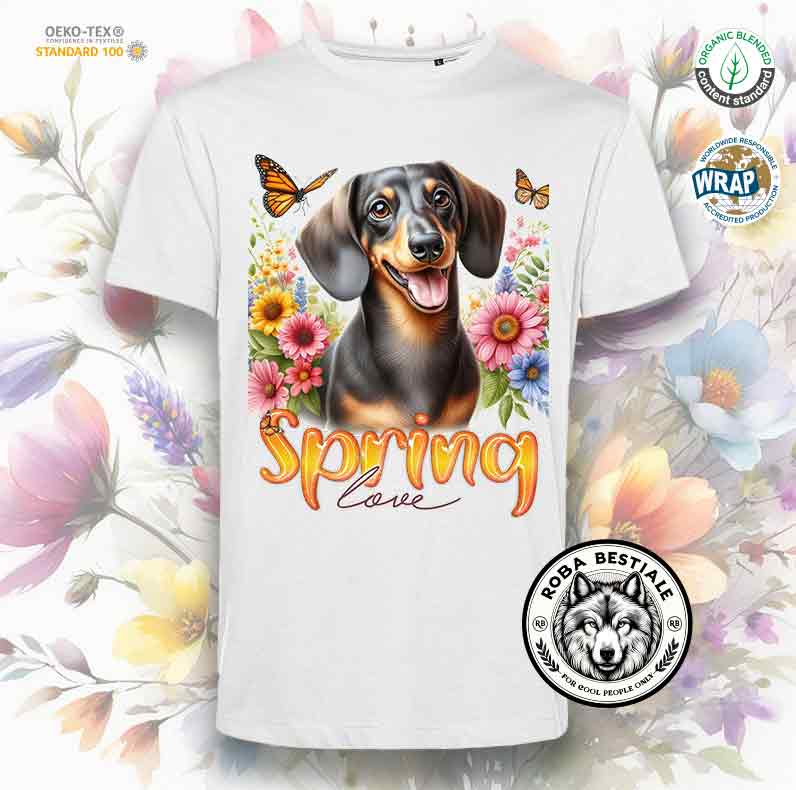 T-Shirt SPRING LOVE - BASSOTTO a Pelo Corto