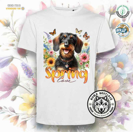 T-Shirt SPRING LOVE - BASSOTTO a Pelo Duro