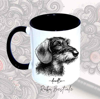 Tazza DOODLE - BASSOTTO a Pelo Duro