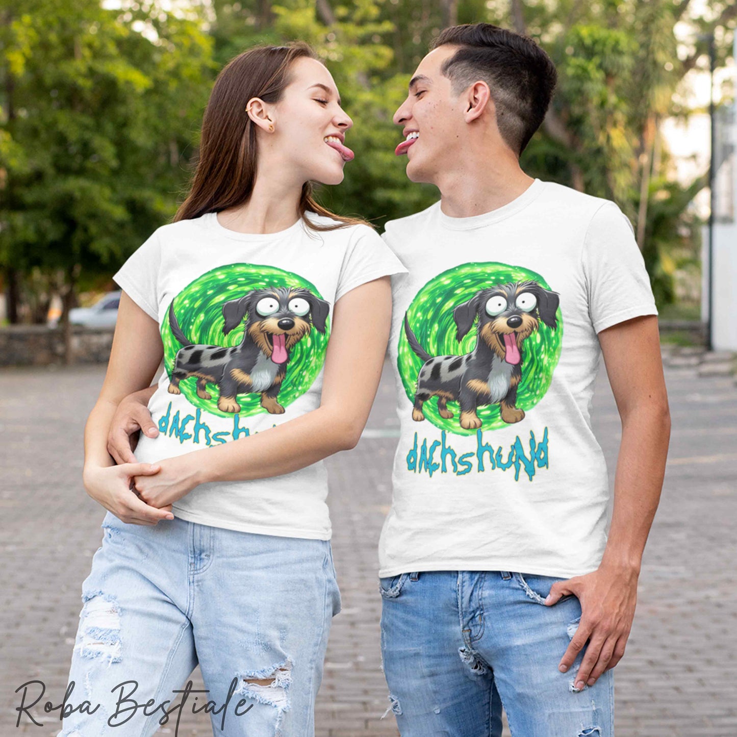RICK &amp; MORTY - LABRADOR RETRIEVER Chocolate T-Shirt