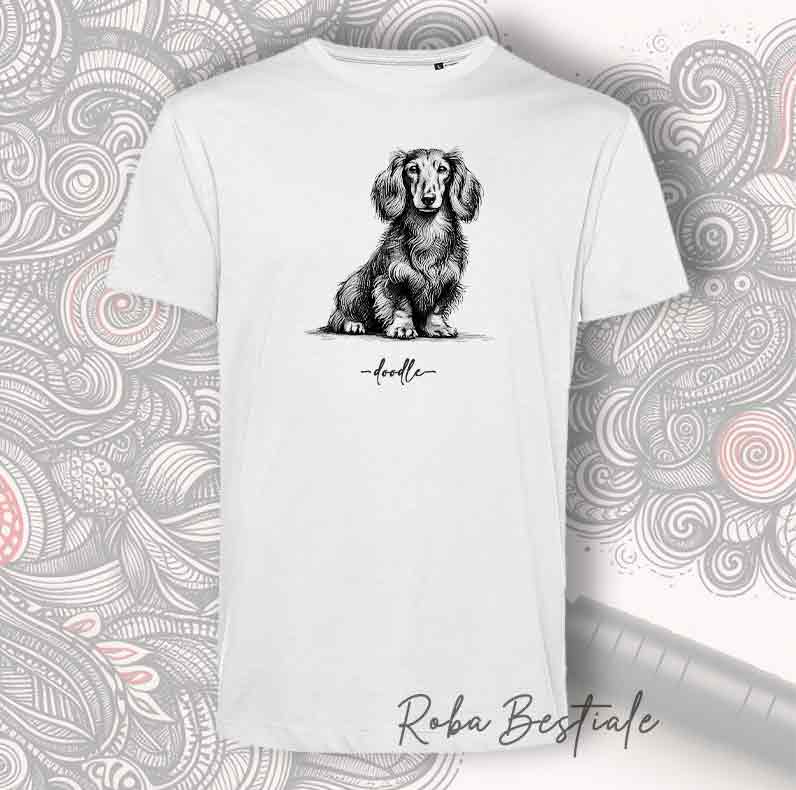 T-Shirt DOODLE - BASSOTTO a Pelo Lungo