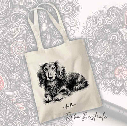 Shopper DOODLE - BASSOTTO a Pelo Lungo