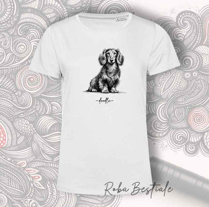 T-Shirt DOODLE - BASSOTTO a Pelo Lungo