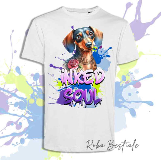 T-Shirt INKED SOUL - BASSOTTO TEDESCO a Pelo Corto