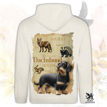 Felpa FIELD LEGACY - BASSOTTO TEDESCO a Pelo Duro Cinghiale - Con Cappuccio e Tasconi, Unisex - dalla XS alla 3XL