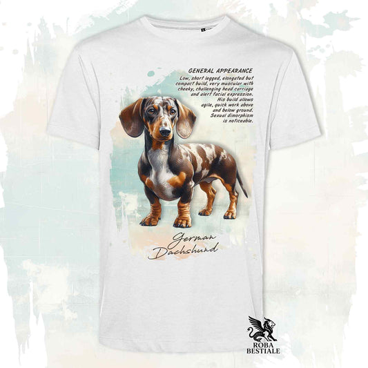 T-Shirt APPEARANCE - BASSOTTO a Pelo Corto Arlecchino Marrone - Bianca o Beige, da Uomo o da Donna - dalla XS alla 5XL