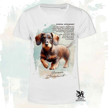 T-Shirt APPEARANCE - BASSOTTO a Pelo Duro Cinghiale Marrone - Bianca o Beige, da Uomo o da Donna - dalla XS alla 5XL