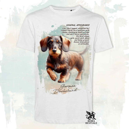 T-Shirt APPEARANCE - BASSOTTO a Pelo Duro Cinghiale Marrone - Bianca o Beige, da Uomo o da Donna - dalla XS alla 5XL