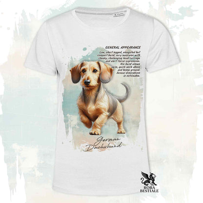 T-Shirt APPEARANCE - BASSOTTO a Pelo Duro Foglia Secca - Bianca o Beige, da Uomo o da Donna - dalla XS alla 5XL