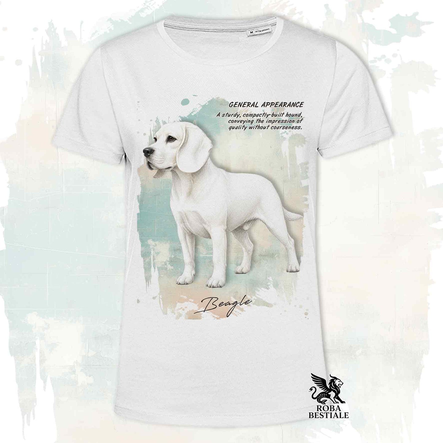 T-Shirt APPEARANCE - BEAGLE Bianco - Bianca o Beige, da Uomo o da Donna - dalla XS alla 5XL