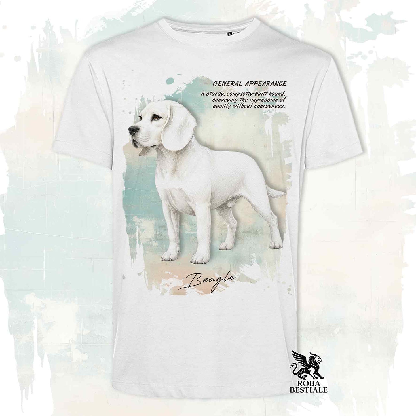 T-Shirt APPEARANCE - BEAGLE Bianco - Bianca o Beige, da Uomo o da Donna - dalla XS alla 5XL