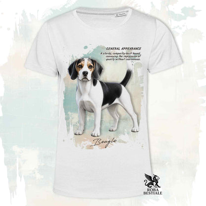 T-Shirt APPEARANCE - BEAGLE Bianco e Nero - Bianca o Beige, da Uomo o da Donna - dalla XS alla 5XL