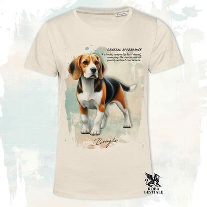 T-Shirt APPEARANCE - BEAGLE Black Tricolor - Bianca o Beige, da Uomo o da Donna - dalla XS alla 5XL