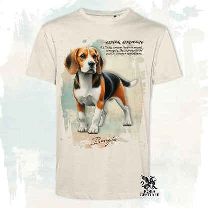T-Shirt APPEARANCE - BEAGLE Black Tricolor - Bianca o Beige, da Uomo o da Donna - dalla XS alla 5XL