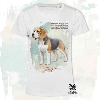 T-Shirt APPEARANCE - BEAGLE Blue Tricolor - Bianca o Beige, da Uomo o da Donna - dalla XS alla 5XL